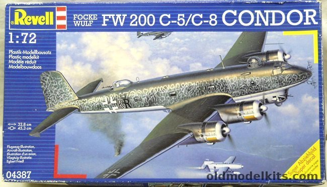 Revell 1/72 Focke Wulf FW-200 C-5/C-8 Condor With Henschel HS-293 Missiles - BAGGED, 04387 plastic model kit